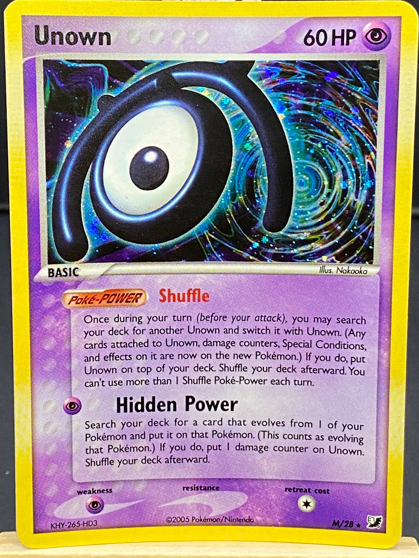 M/28/115 - Unown (M) - EX Unseen Forces (Normal Holo)
