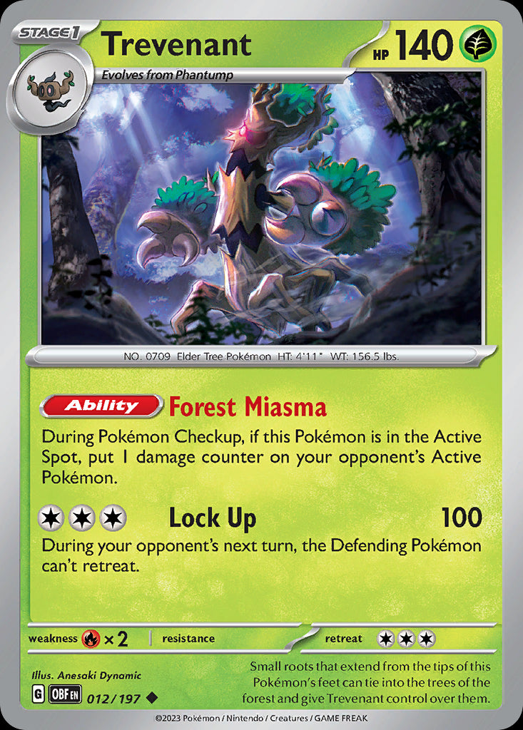 Trevenant - Obsidian Flames