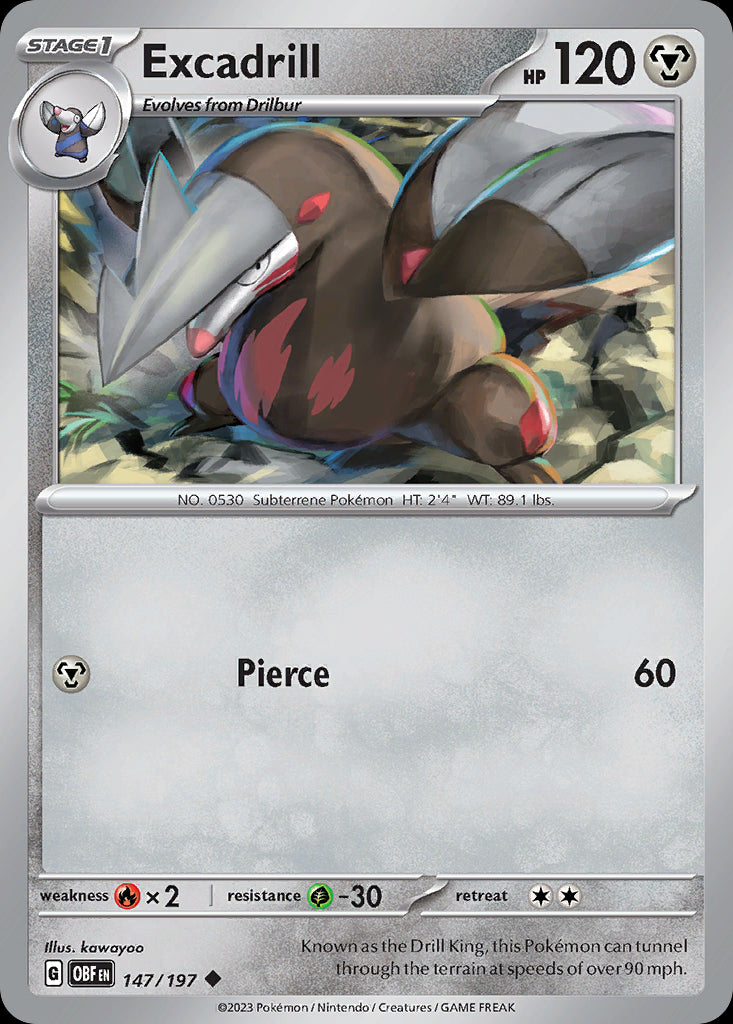 Excadrill - Obsidian Flames