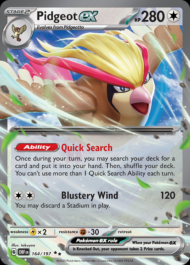 Pidgeot ex - Obsidian Flames