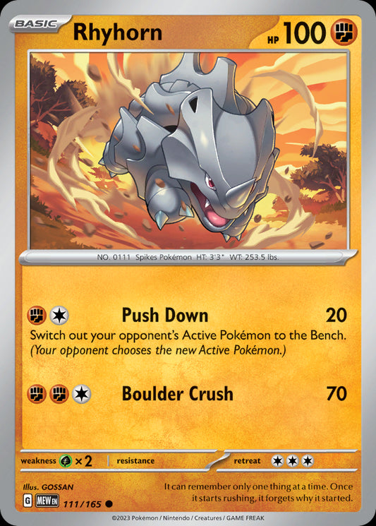 Rhyhorn - Scarlet & Violet 151