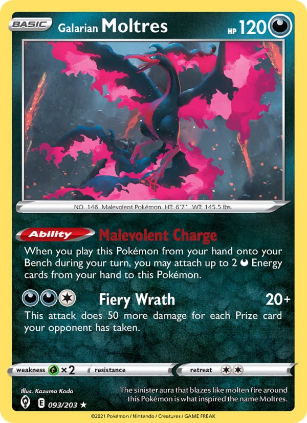 Galarian Moltres - Evolving Skies
