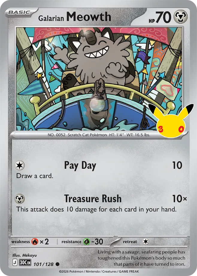 Galarian Meowth - 30th Celebration