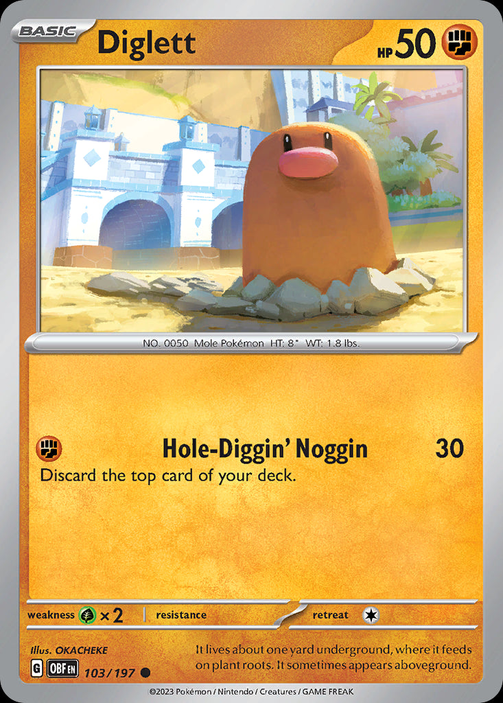 Diglett - Obsidian Flames