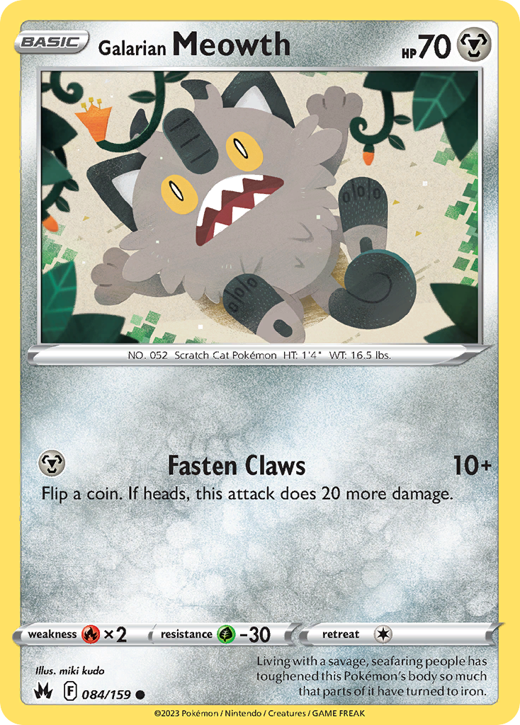 Galarian Meowth - Crown Zenith