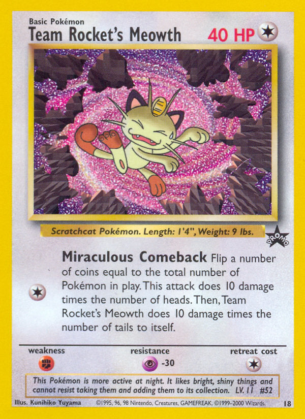 Team Rocket's Meowth - Wizards Black Star Promos