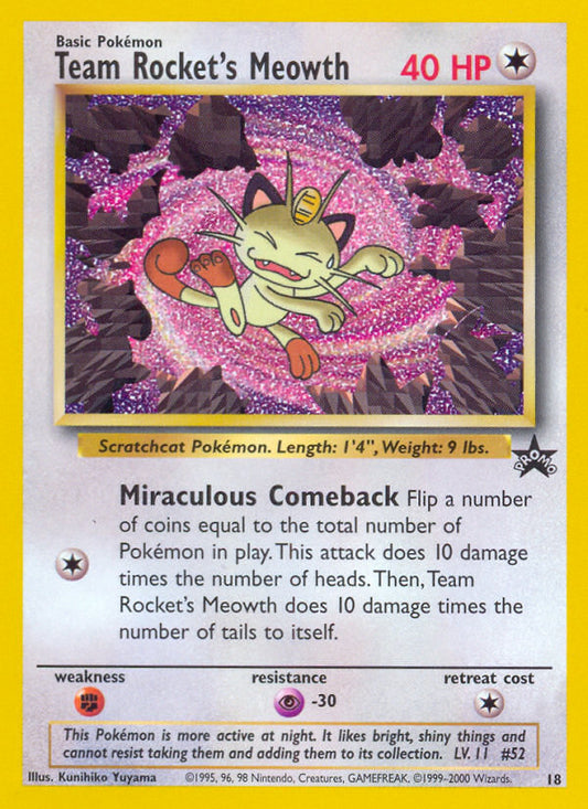Team Rocket's Meowth - Wizards Black Star Promos