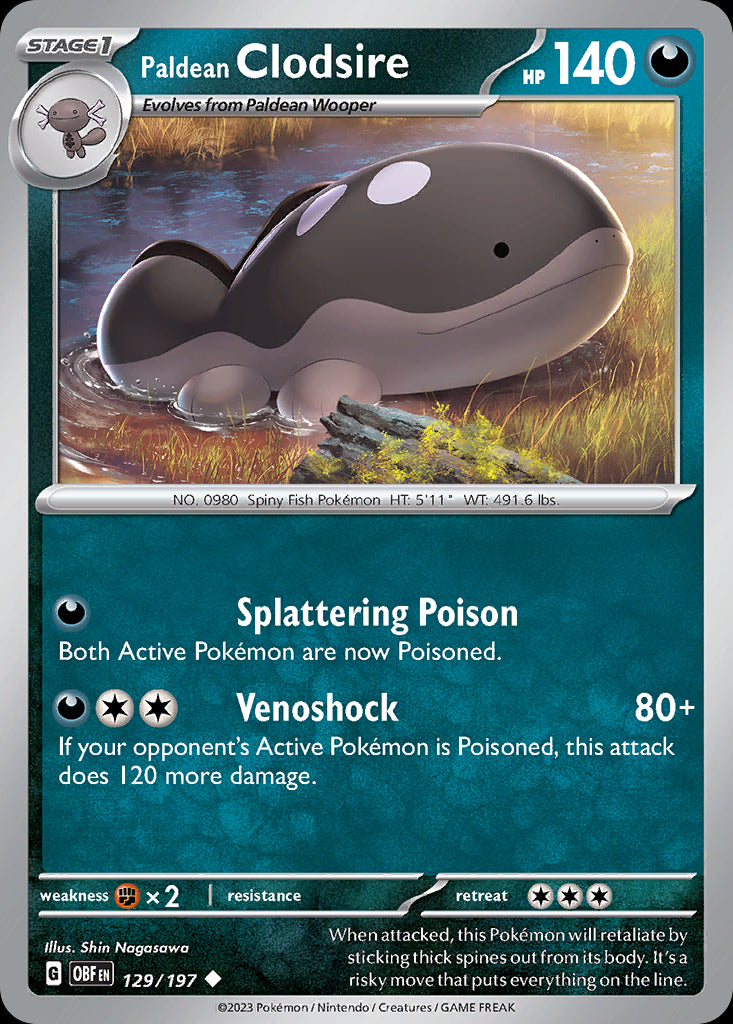 Paldean Clodsire - Obsidian Flames