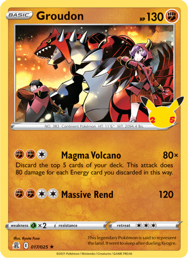017/25 - Groudon - Celebrations (Normal Holo)