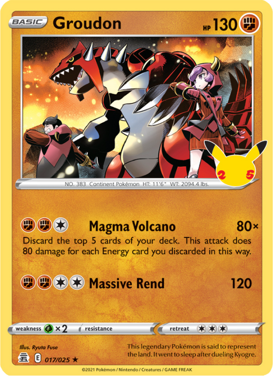 017/25 - Groudon - Celebrations (Normal Holo)