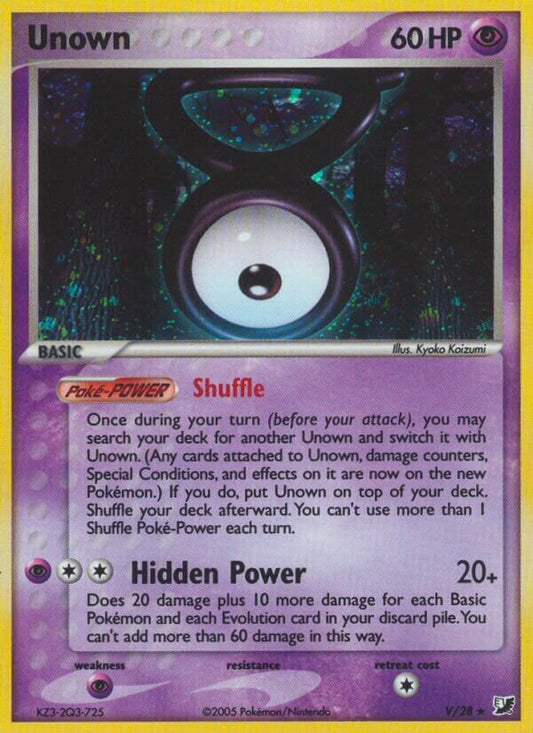 Unown (V) - EX Unseen Forces